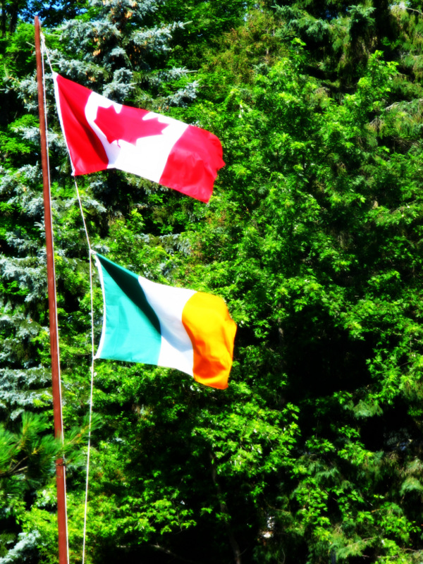 Canadian and Irish Flags