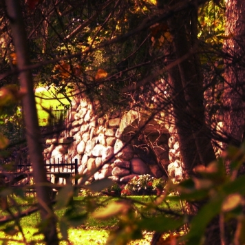 grotto-through-trees
