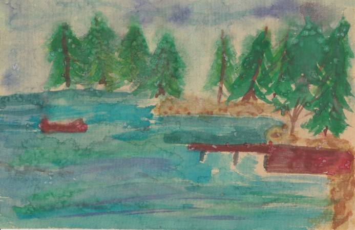 Watercolor - Irish Lake