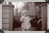 Mom & Grandpa at the farm, c1948ish