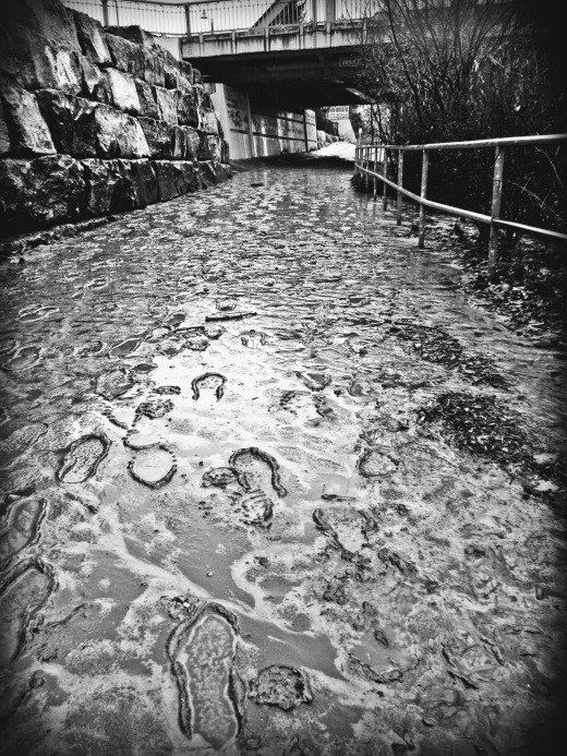footprints in the mud - b&w - thetemenosjournal.com
