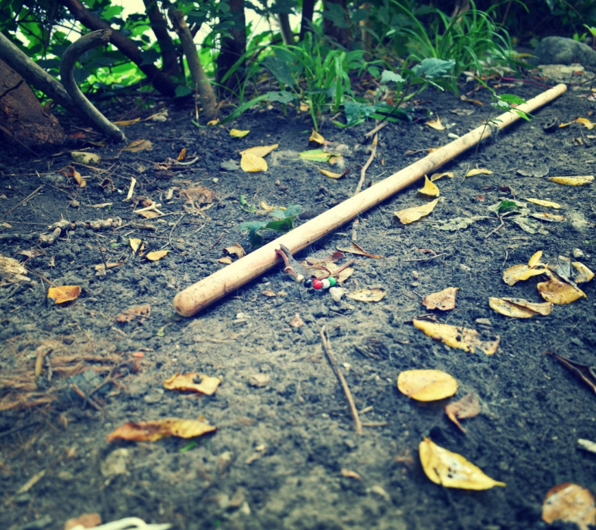the stick he left behind